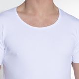 Garage 205 - Bodyfit T-shirt diepe ronde hals korte mouw wit S 95 katoen 5 elastan
