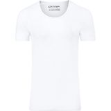 Garage 205 - Bodyfit T-shirt diepe ronde hals korte mouw wit S 95 katoen 5 elastan