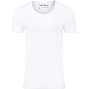 Garage 205 - Bodyfit T-shirt diepe ronde hals korte mouw wit S 95 katoen 5 elastan