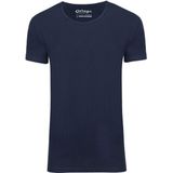 Garage 205 - Bodyfit T-shirt diepe ronde hals korte mouw navy S 95 katoen 5 elastan