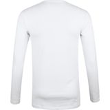 Garage 208 - Bodyfit T-shirt ronde hals lange mouw wit S 95 katoen 5 elastan