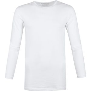 Garage 208 - Bodyfit T-shirt ronde hals lange mouw wit S 95 katoen 5 elastan