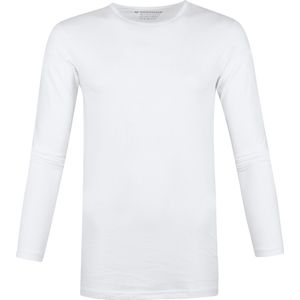 Garage 208 - Bodyfit T-shirt ronde hals lange mouw wit 95 katoen 5 elastan