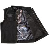 West Coast Choppers - 13 1/2 Vest - Zwart - Canvas