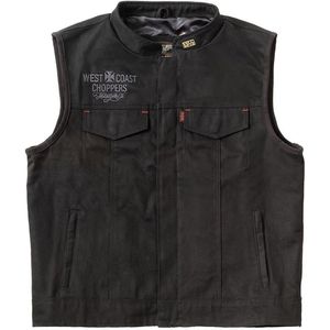 West Coast Choppers - 13 1/2 Vest - Zwart - Canvas