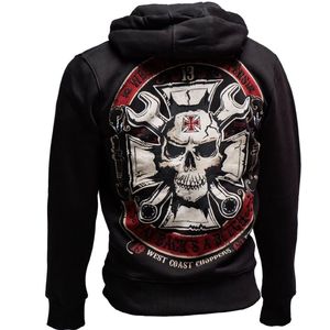 West Coast Choppers - Mechanic Zip - Hoodie - Zwart - 80% Katoen, 20% Polyester