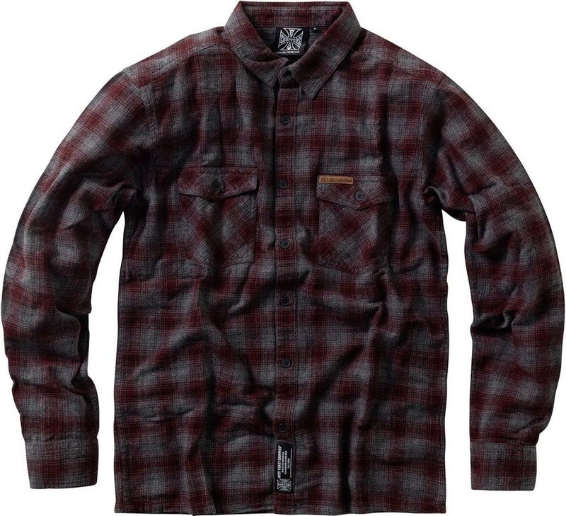 Houthakkershemd - Rood/Zwart - Geborsteld Katoen - Normale Snede