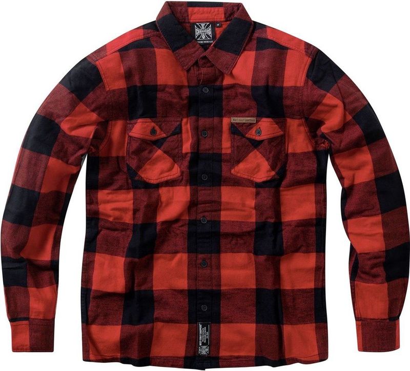 West Coast Choppers - Houthakkershemd - Rood/Zwart - Rigid Flannel