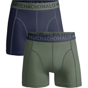 Muchachomalo Boxershorts - 2-Pack - Blauw en Olijfgroen