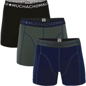 Boxershort Muchachomalo Men Solid Deep Blue Black 