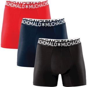 Boxershort Muchachomalo Men Solid Black Red 