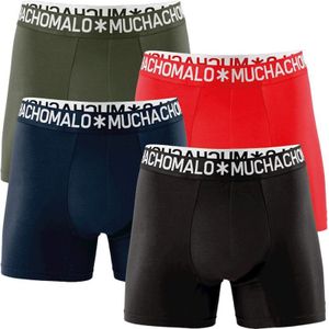 Boxershort Muchachomalo Men Cotton Solid Dark Blue Red 