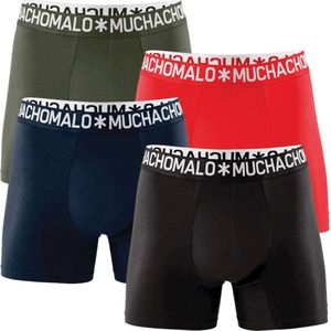 Boxershort Muchachomalo Men Cotton Solid Dark Blue Red 