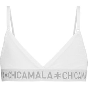 Muchachomalo - Triangle Top Solid - Sport BH - Wit - Katoen/Elasthaan