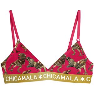 Muchachomalo - Print Top - Rood - 93% Cotton / 7% Elastane