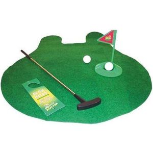 MikaMax Potty Putter - Wc Golf Set met Deurhanger / Matje / Club / Hole en 2 Ballen - Past om Iedere Wc - Toilet Golfset
