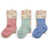 KipKep Blijf-sokken 0-12 Maanden - set van 2 Grijs/Wit