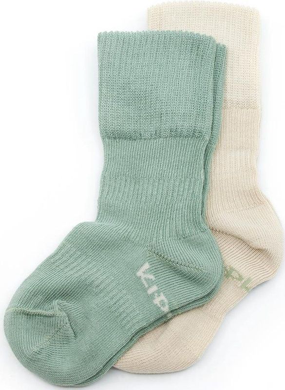 KipKep Blijf-sokken 0-12 Maanden - set van 2 Grijs/Wit