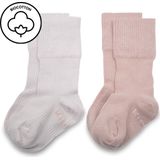 KipKep Blijf-sokjes - babysokjes - Mauve - Maat 0-6 maanden - 2-pack - zakken niet af