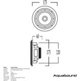 Aquasound - Jazz - Speaker - Wit - Waterdicht - Hittebestendig - Vorstbestendig - 70 Watt