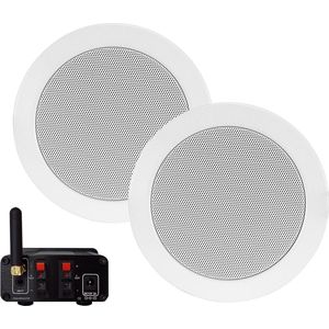 AquaSound Bluetooth Music Center 50W met Twist speakerset 25W 135 mm 2 stuks, wit