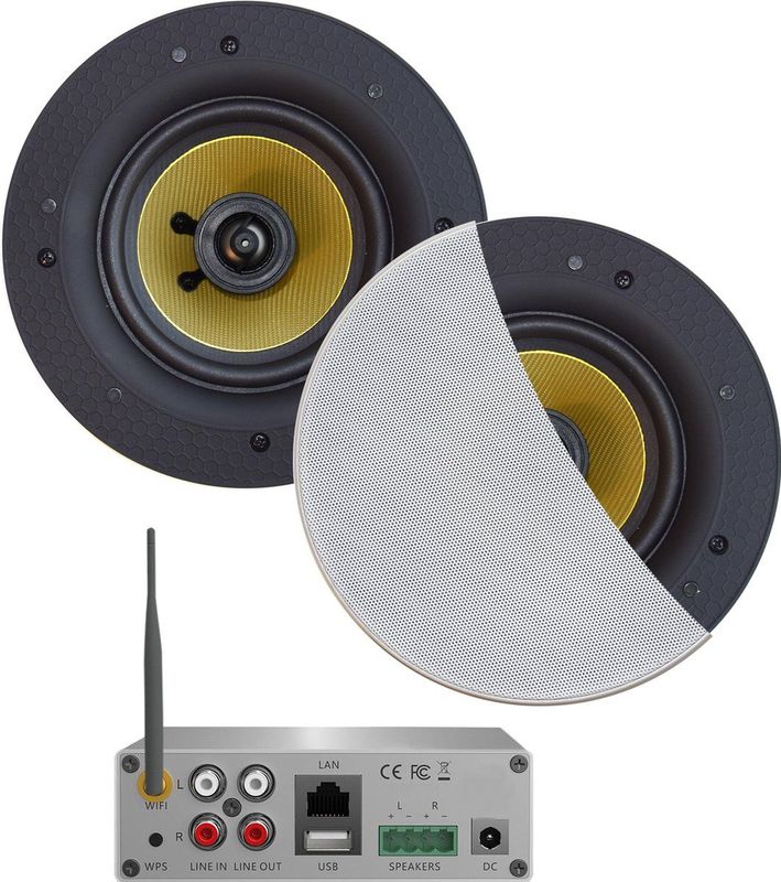 Samba WiFi-Audioversterker 50W met speakers