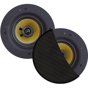 Aquasound - Samba - Speakerset - Rond - 205 mm - Mat Zwart