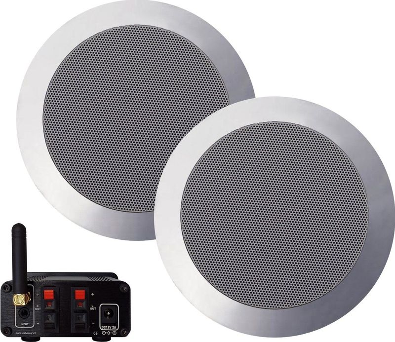 Aquasound - Bluetooth Audio - Audiosysteem - Mat Chroom - 50 Watt - BT4.0