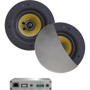 Aquasound - WiFi Audio - Wifi-audiosysteem - Mat Chroom - 30 Watt - Incl Rumba Speakers