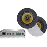 Aquasound - WMA30-RW - WiFi Audio Systeem - Incl Rumba Speakers - Wit - 30 Watt