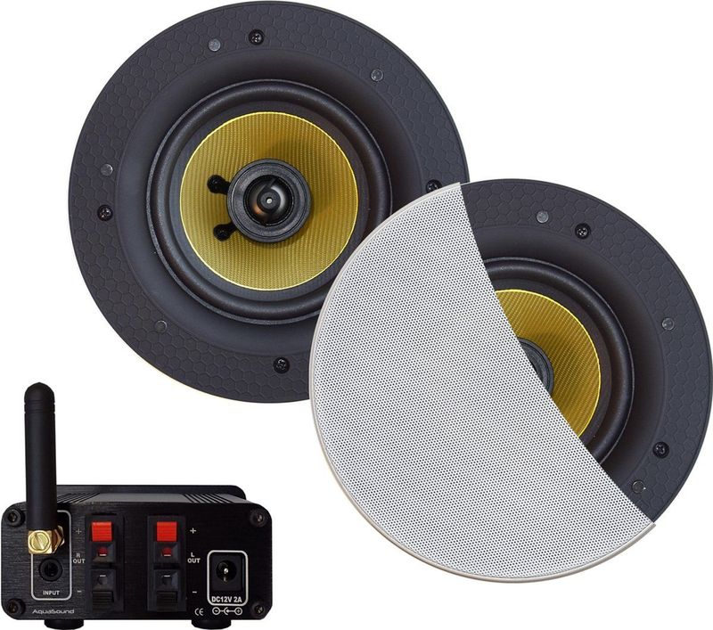 Aquasound - Bluetooth Audio Systeem - Wit - 50 Watt - Met Samba Speakerset