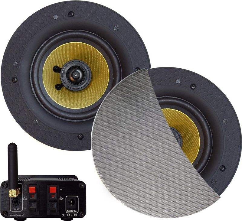 Aquasound - Bluetooth Audio - Audiosysteem - Mat Chroom - 70 Watt - BT4.0 - Auto-Aux