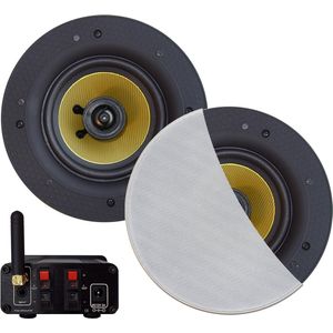 Bluetooth audiosysteem aquasound 70 watt met samba speakerset mat wit