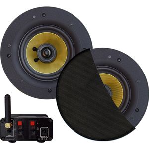 Bluetooth audiosysteem aquasound 70 watt met samba speakerset mat zwart