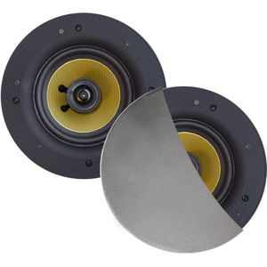 Aquasound Zumba zumba speakerset - 100w (0 - 75" tweeter) - mat chroom - rond 226 mm - diepte 81 mm - randloos - ipx4 SPKZUMBA-C