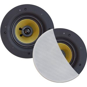 Aquasound - Zumba Speakerset - Wit - 100W - Rond 226mm - Randloos - IPX4