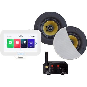 AquaSound - EMN30-RW - Badkamerradio Set - Rood - 30 Watt - Inclusief Rumba Speakers