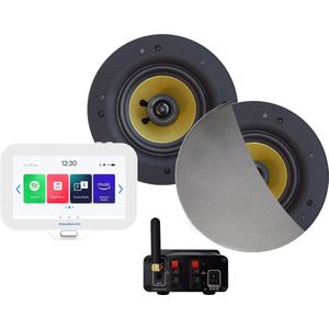 Music Center Aquasound N-Joy Controller + Versterker + Move Speakerset (70 Watt MAX) Mat Chroom