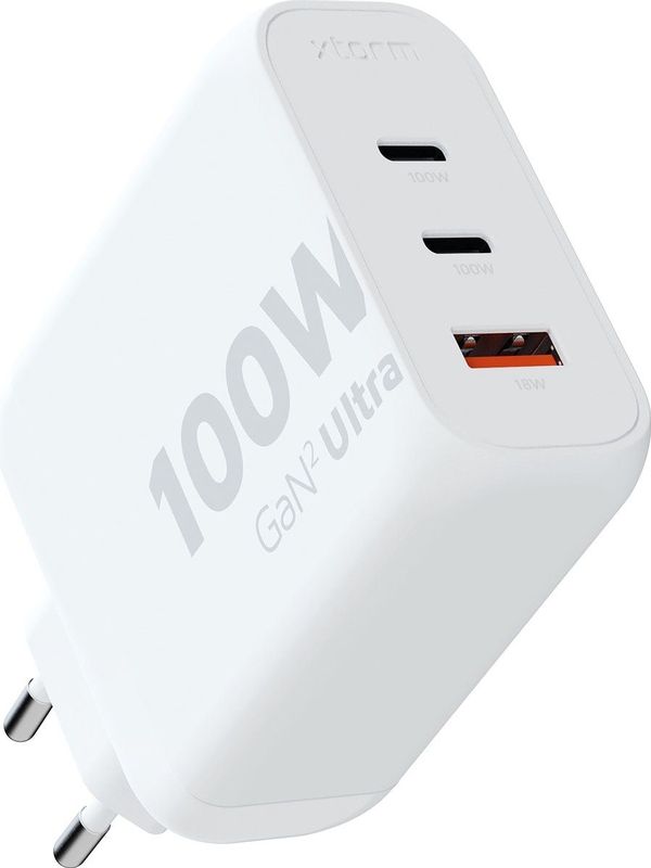 Xtorm - 100 W GaN2 Ultra Heimladegerät 2xUSB-C/USB-A Weiß