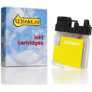 123inkt huismerk vervangt Brother LC-980Y inktcartridge geel