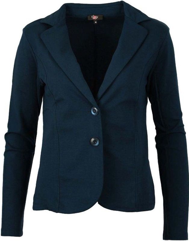 Blazer - Effen - Polyester - Getailleerde Pasvorm - Lange Mouwen