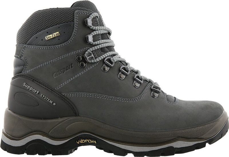 Grisport - Merak Mid - Wandelschoenen - Grijs - Leer - Vibram Zool