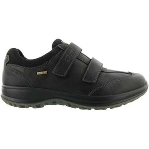Grisport - 8637 - Sneaker - Black - Geolied Leer - Klittenbandsluiting