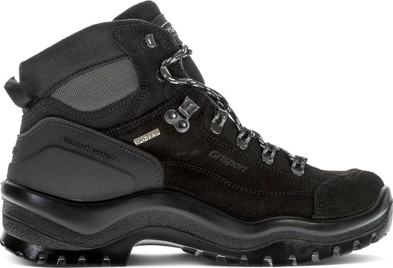 Grisport - Bergen Mid - Wandelschoenen - Black - Materiaal: Waterdicht, Ademend