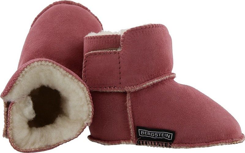 Bergstein - Teddy - Pantoffels - Roze - Suède met Wollen Voering
