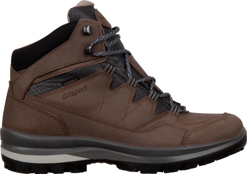 Grisport - Bari Mid - Wandelschoenen - Grijs - Nubuck Leer - Waterdicht