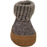 Bergstein - Cozy Lux - Pantoffel - Grey - Scheerwol - Leren Buitenzool