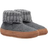 Bergstein - Cozy Lux - Pantoffel - Grey - Scheerwol - Leren Buitenzool
