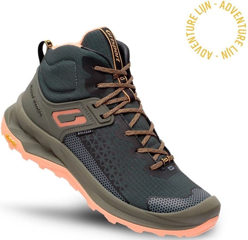 Grisport - Explorer Mid - Wandelschoenen - Groen - Roze - Comfortabel en Stevig