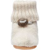 Bergstein - Cozy Baby Slofjes - Off-White - Scheerwol - Leer